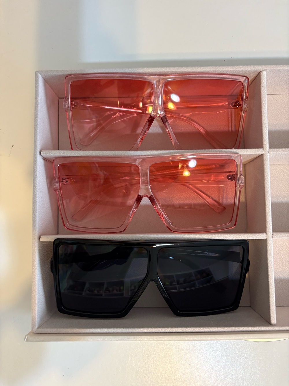 Pink Oversized Shield Sunglasses - Women Accessories